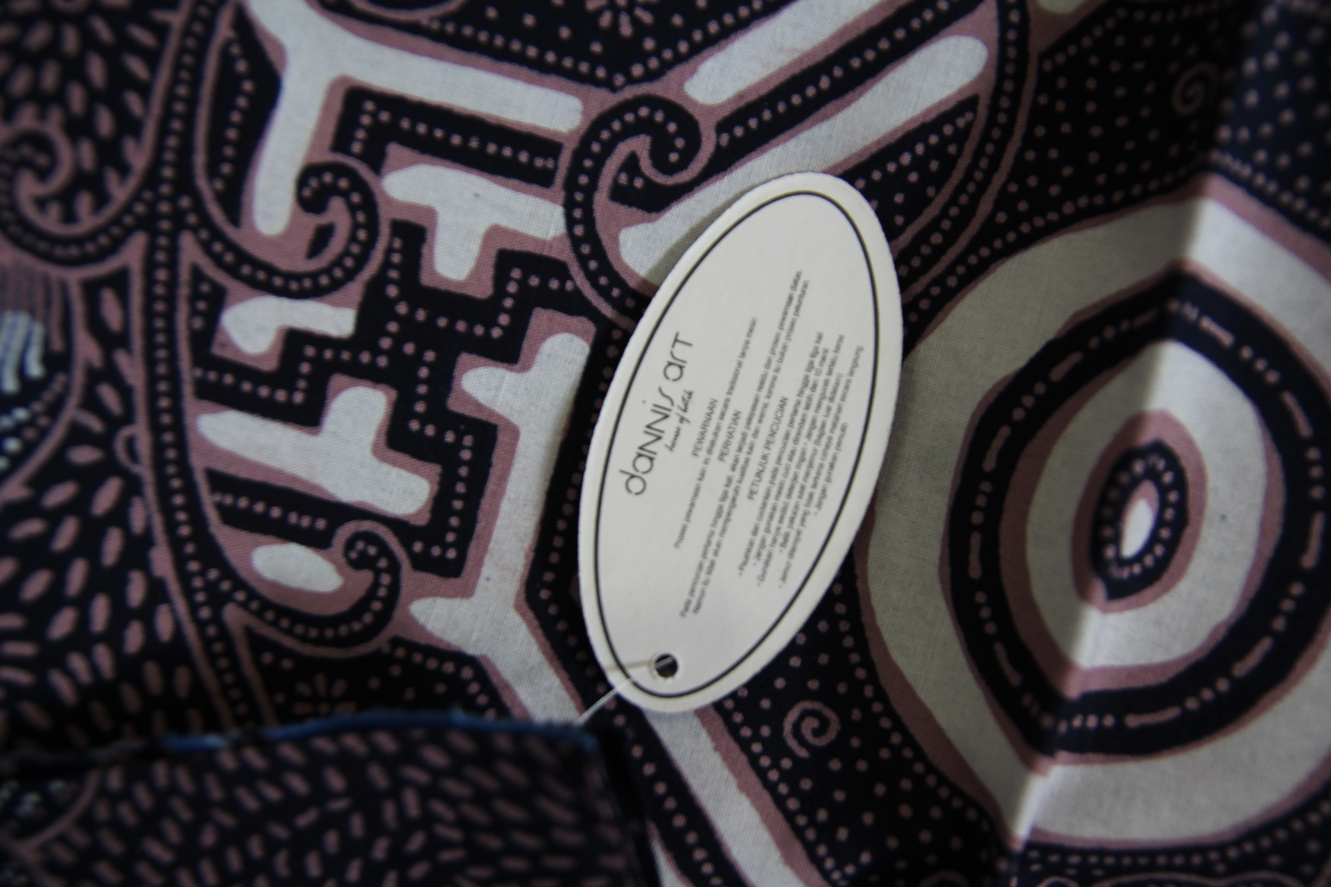 Kain cap kombinasi biru